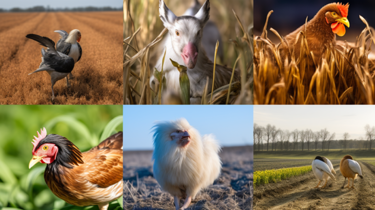Collage showing various contemporary animal welfare scenarios.