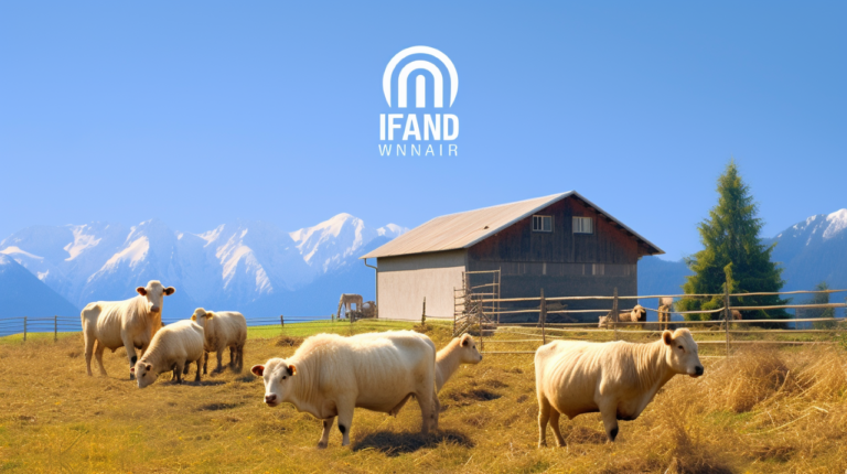 a farm with free-range animals, symbolizing sustainable animal welfare practices.